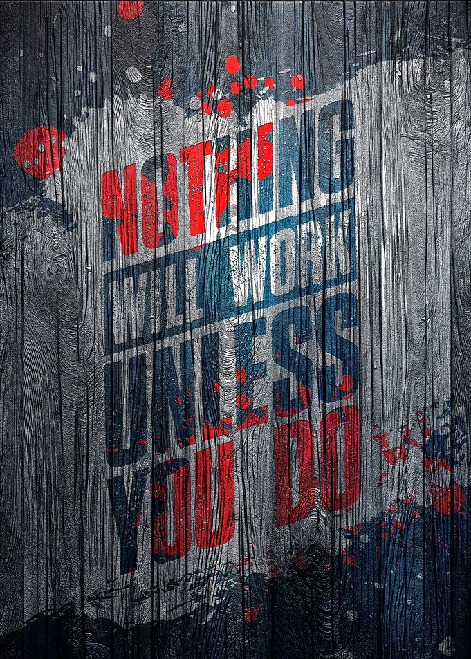 Motivational Quote on Wood Texture