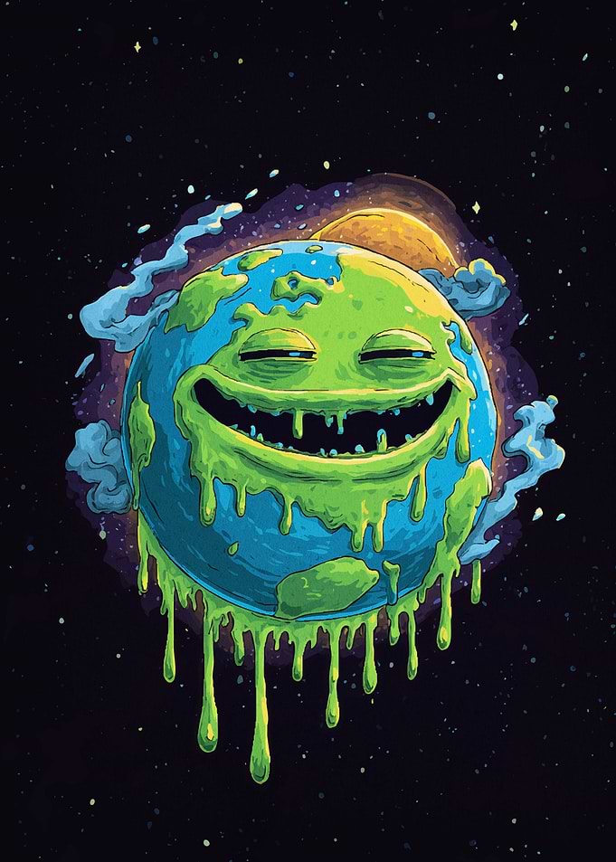 Earth Dripping Green Slime