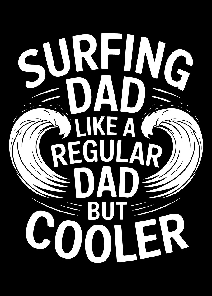 Surfing Dad Cooler Graphic