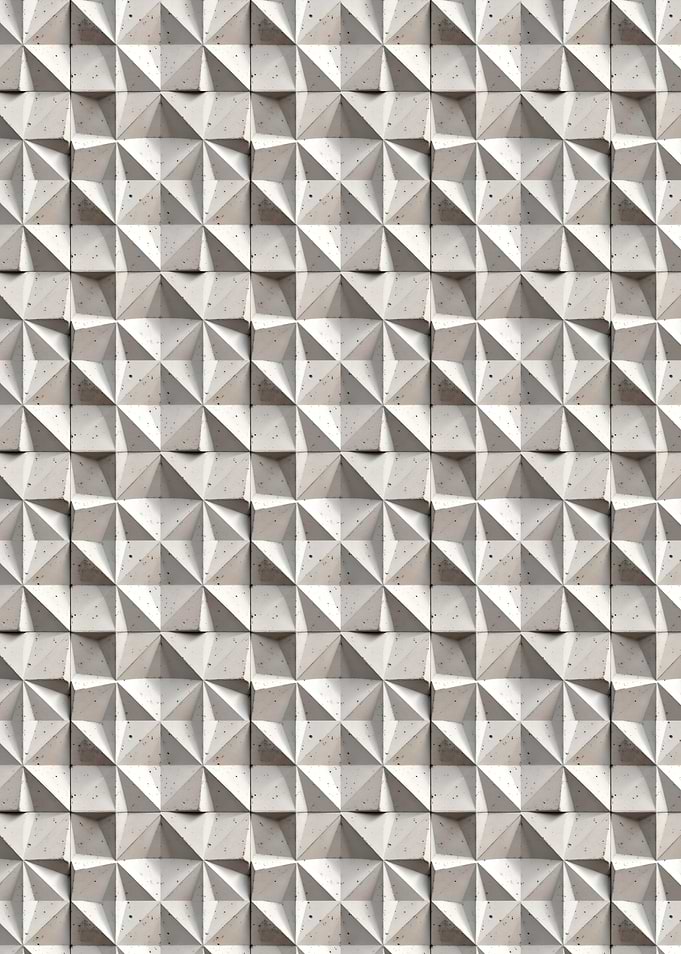 Geometric Concrete Tile Pattern