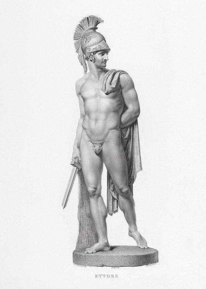 Ettore: Classical Warrior Engraving