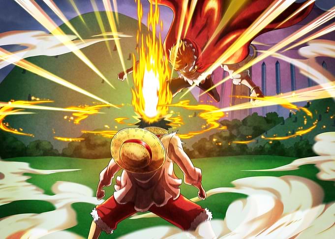 Iconic Painted Luffy vs Sanji