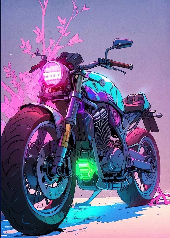 Vibrant Motorcycle
