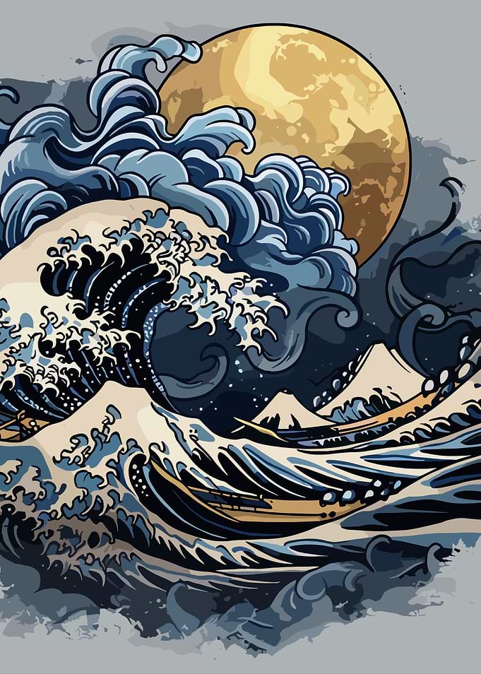 The Great Wave Kanagawa Inspired Art