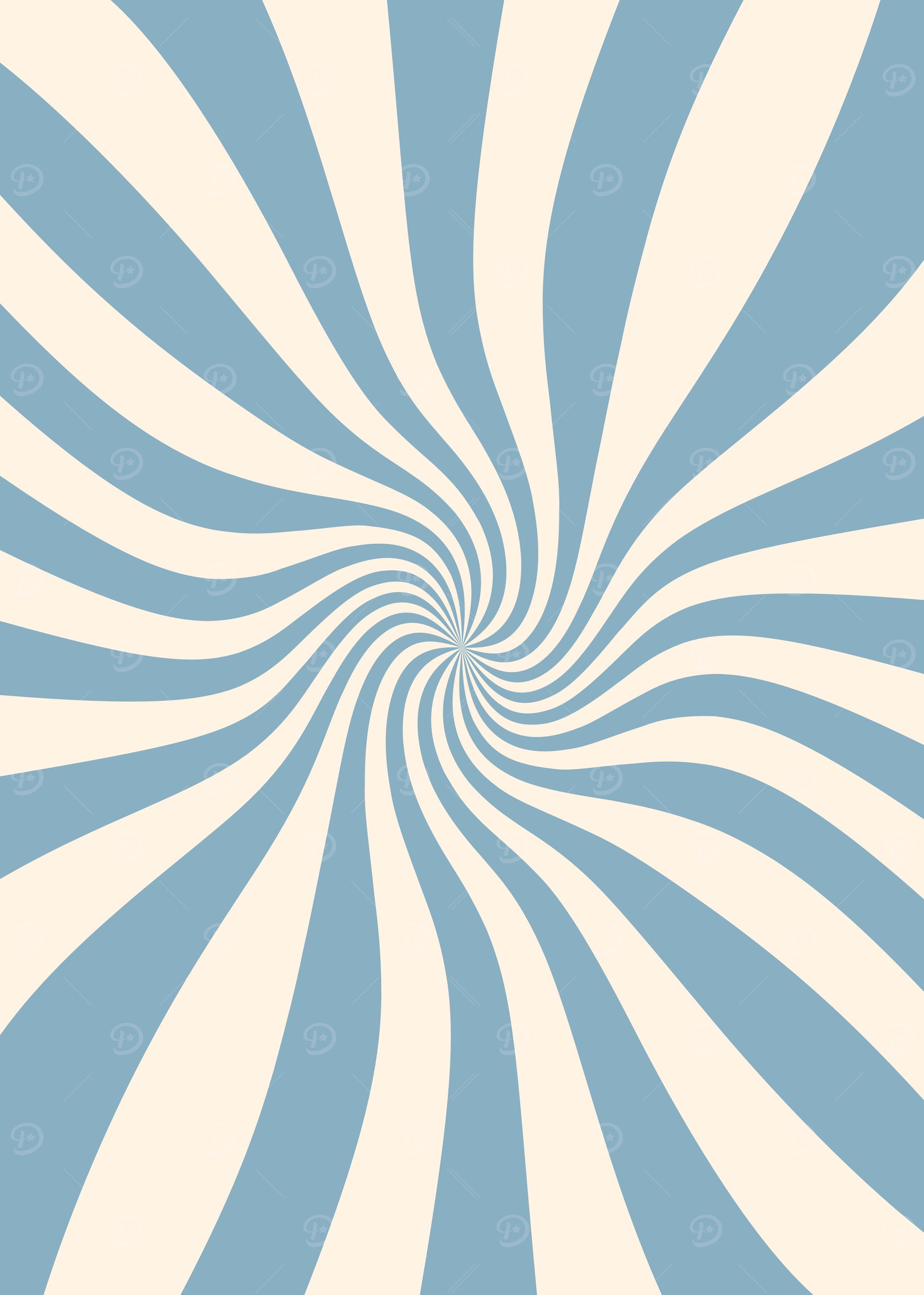 Swirling Blue and Cream Pattern