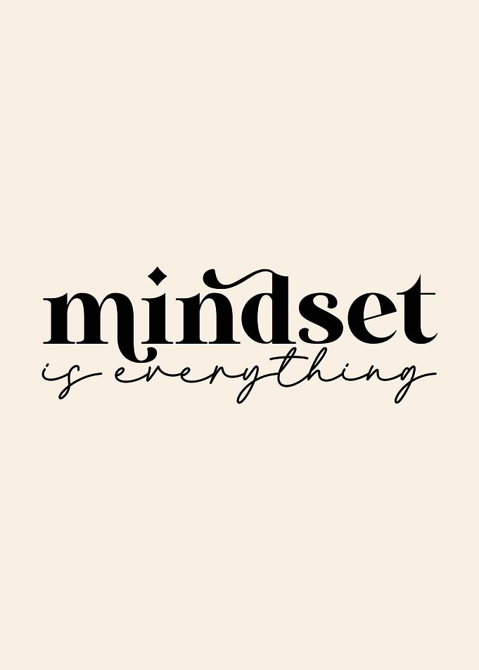 Mindset is Everything Typography Art