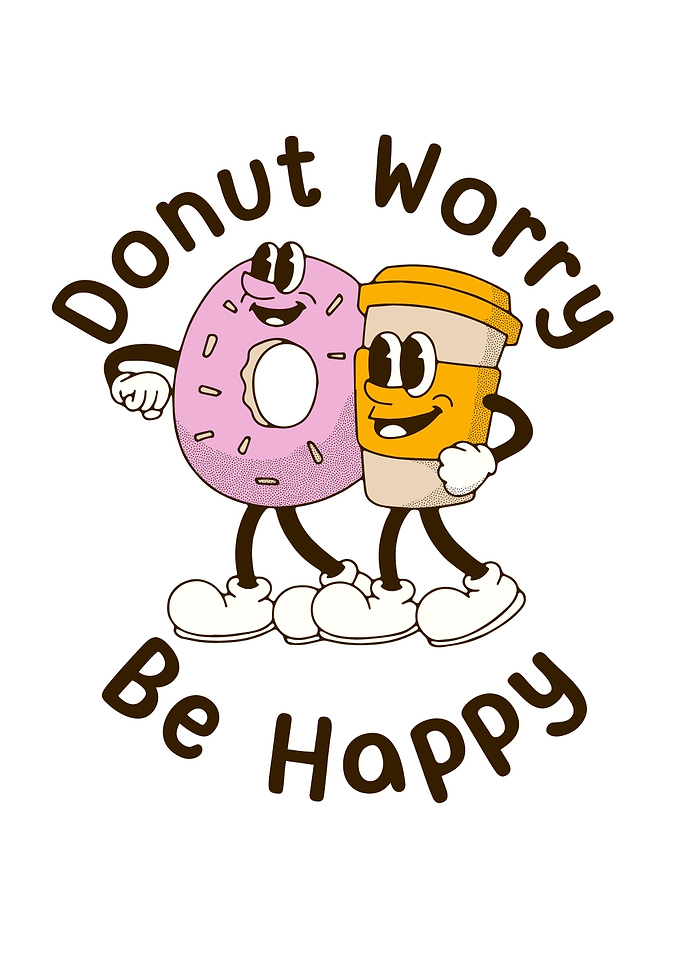 Donut Worry Be Happy Cartoon