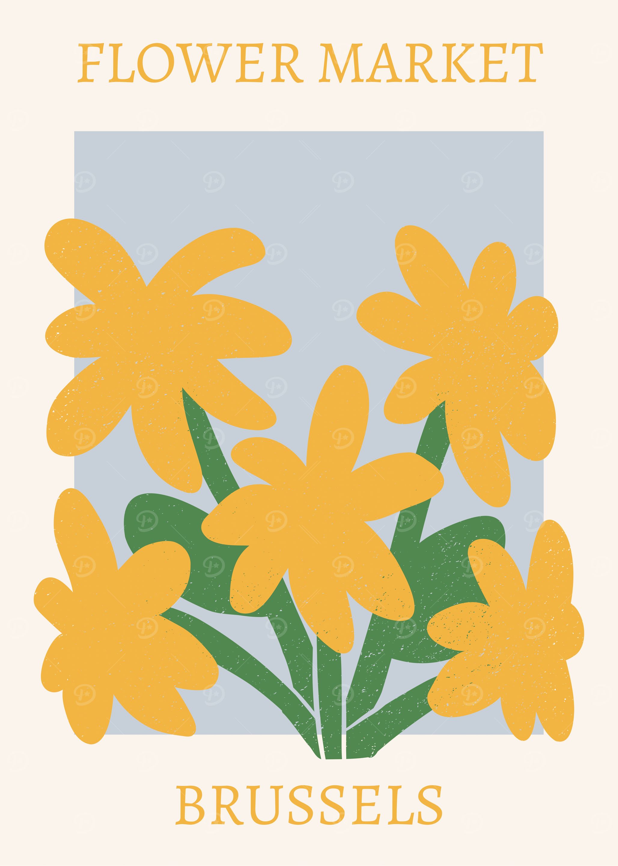 Flower Market Brussels Art Print