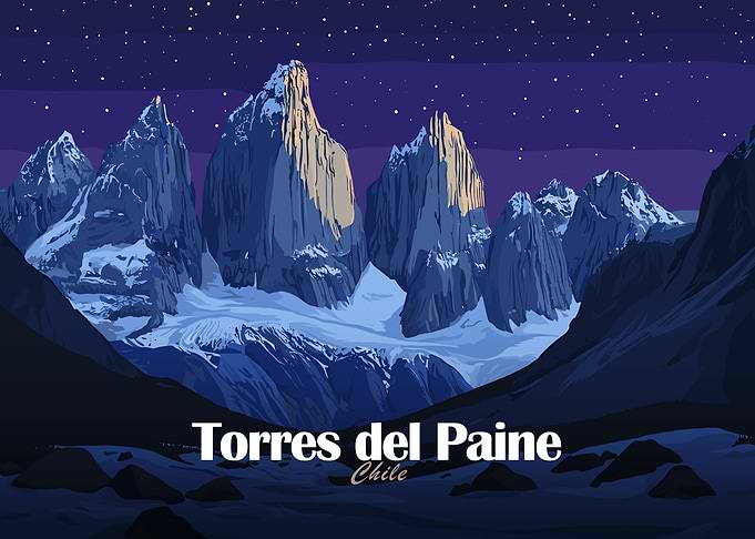 Torres del Paine, Chile, Night Landscape