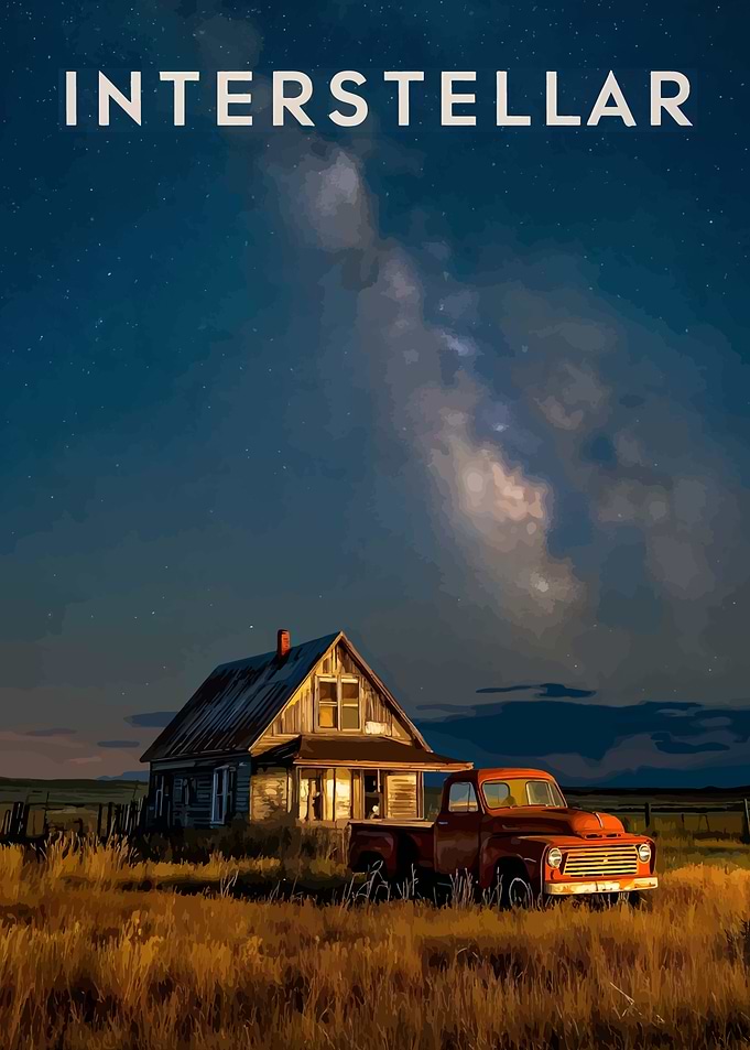 Interstellar Movie Poster Inspired Landscape