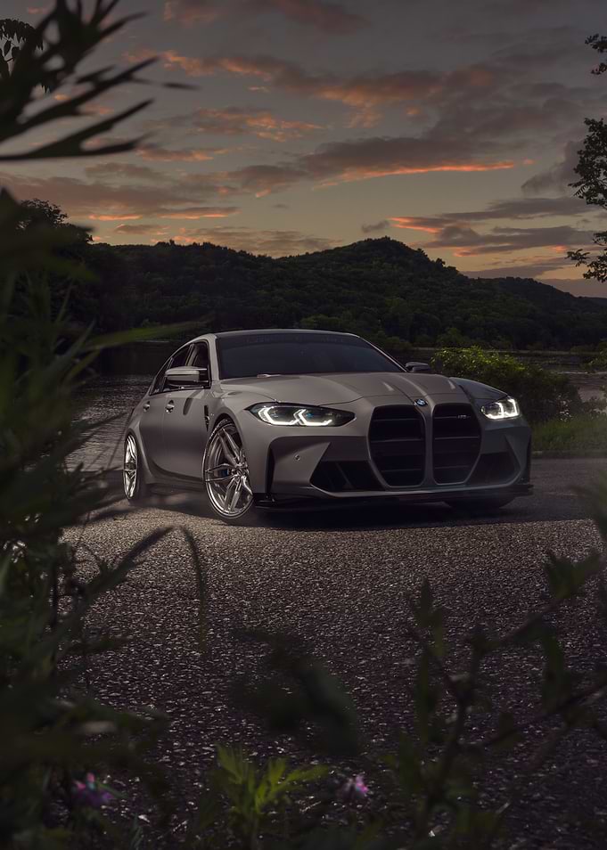Gray BMW M3 on Road
