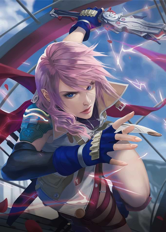 Lightning wielding sword, Final Fantasy XIII