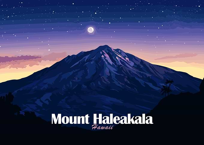 Mount Haleakala, Hawaii at Night