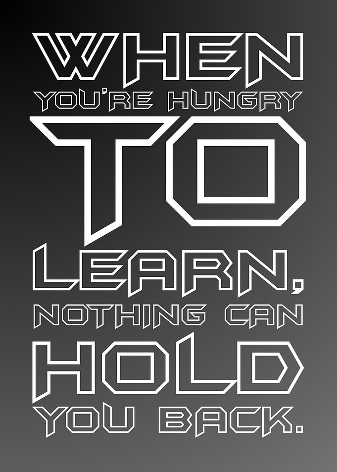 Motivational Typography: Hunger to Learn
