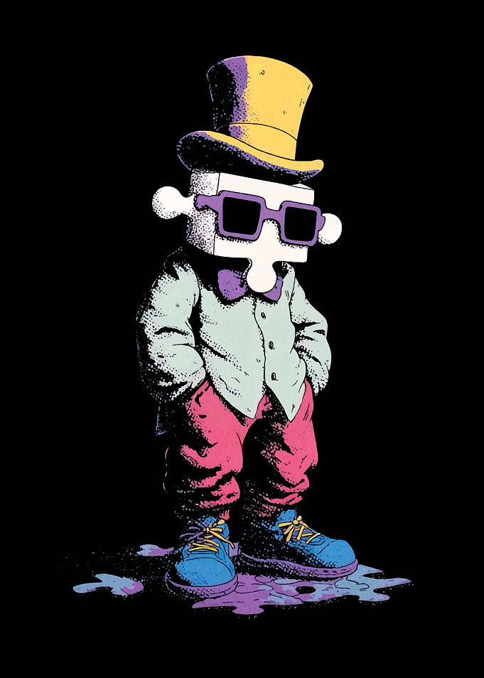 Puzzle Piece Character with Style