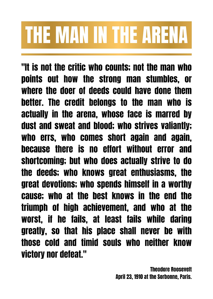 The Man in the Arena Quote