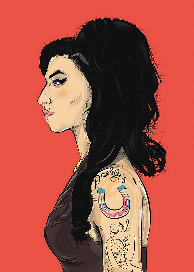 Amy Winehouse Portrait Illustration
