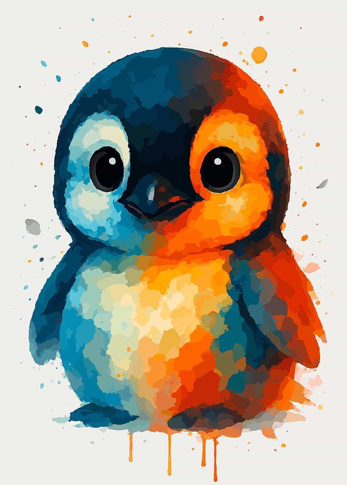 Watercolor Penguin