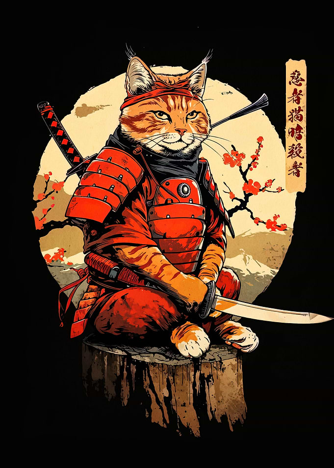 Samurai Cat Warrior