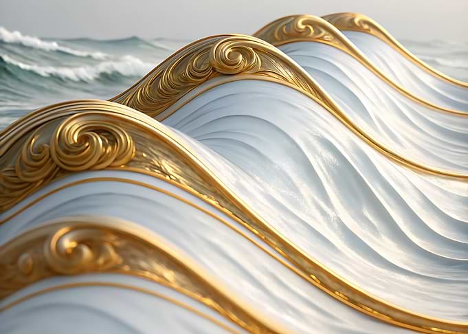 Ornate Golden Waves