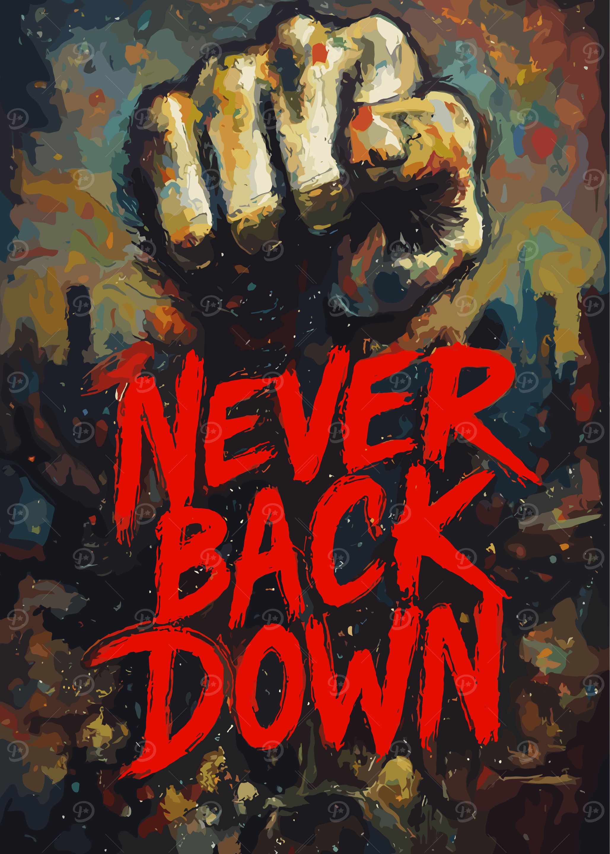 Never Back Down Fist Artwork