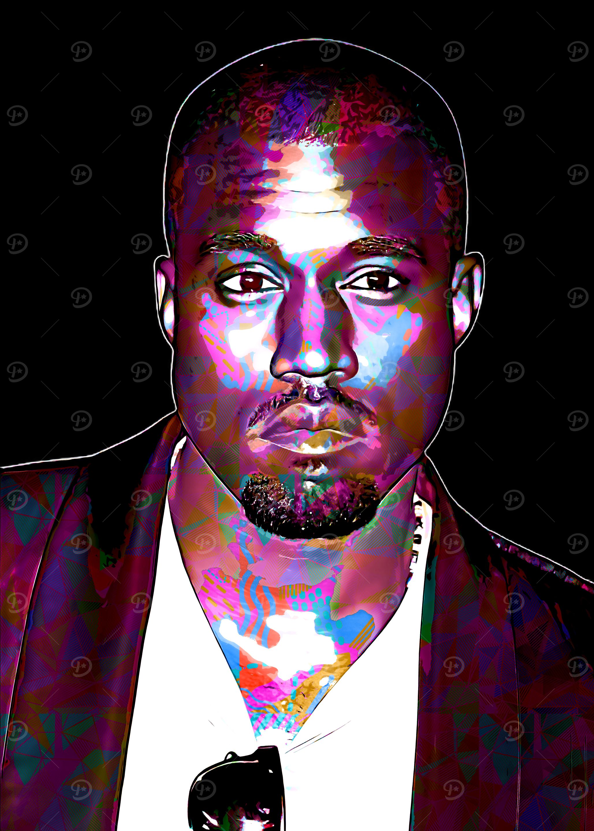 Kanye West Colorful Portrait