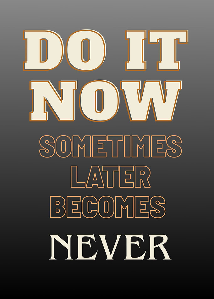 Do it now motivational poster