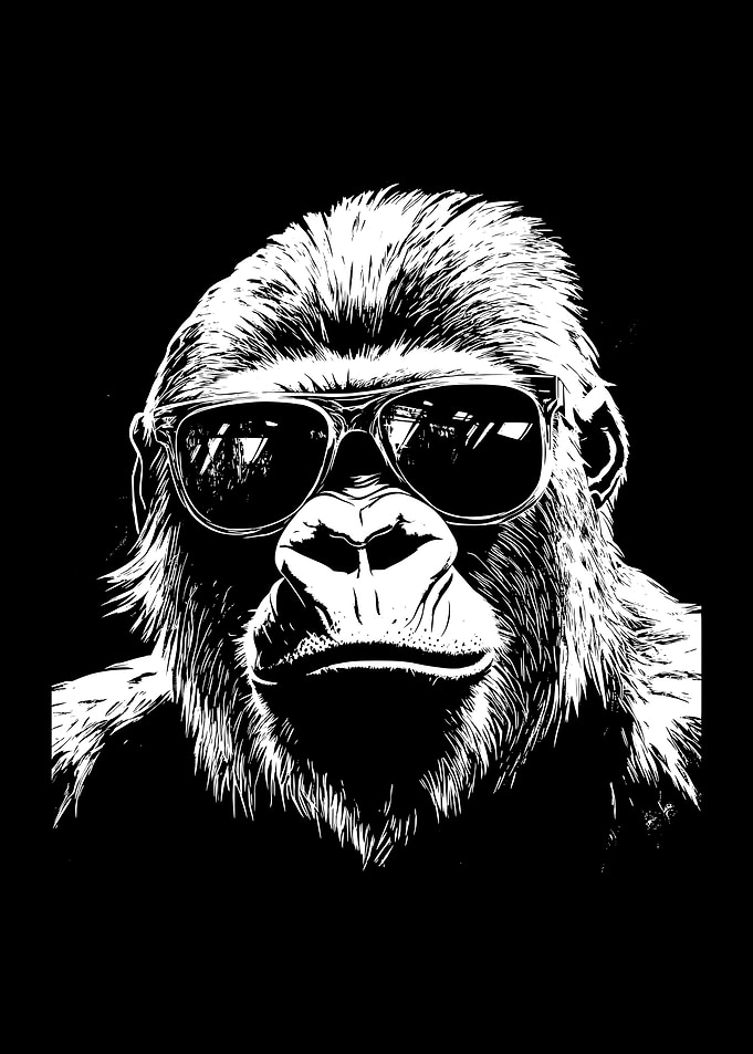 Cool Gorilla with Sunglasses