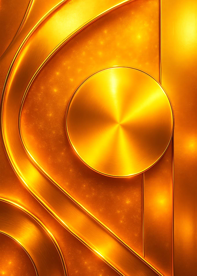 Golden Abstract Art Deco Design