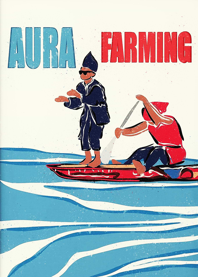 Aura Farming Illustration