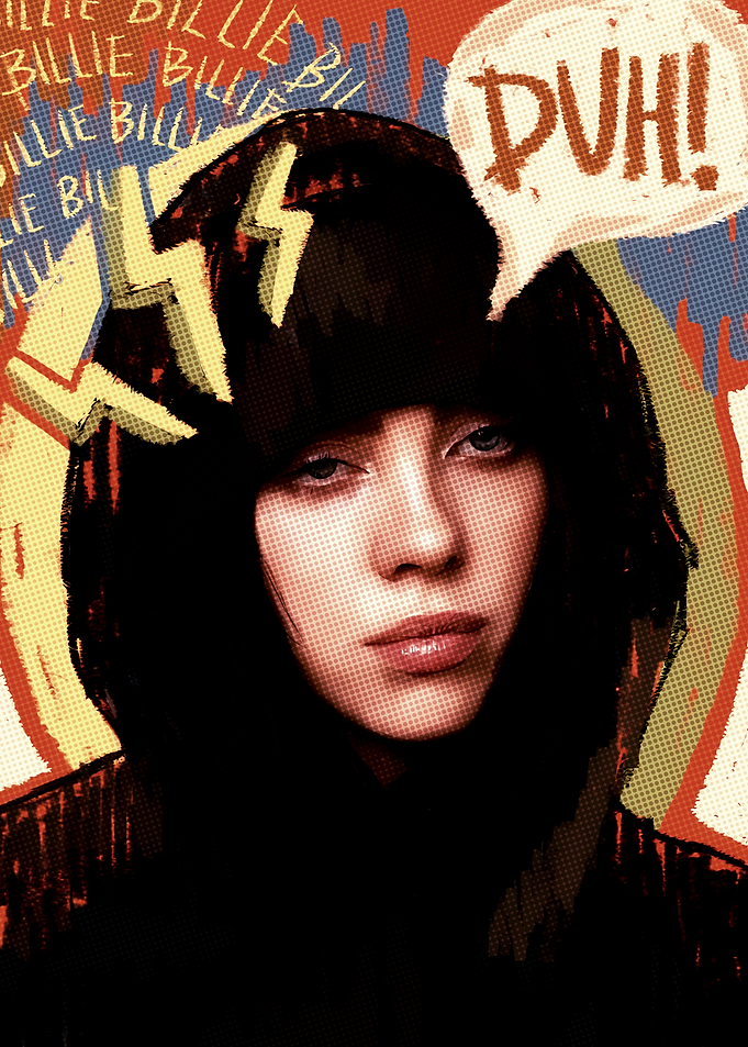 Billie Eilish Pop Art Portrait