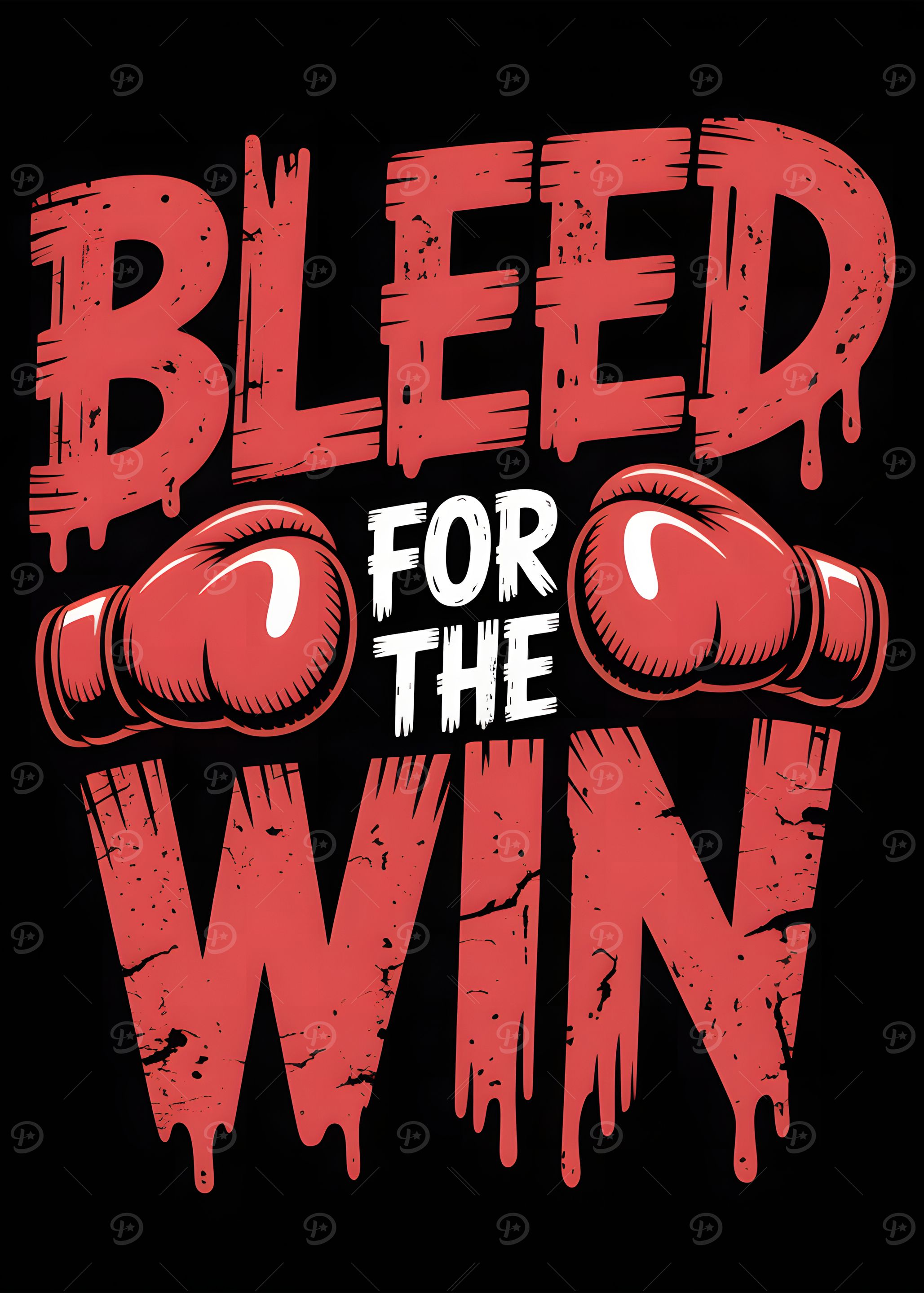 Bleed for the Win Boxing Graphic