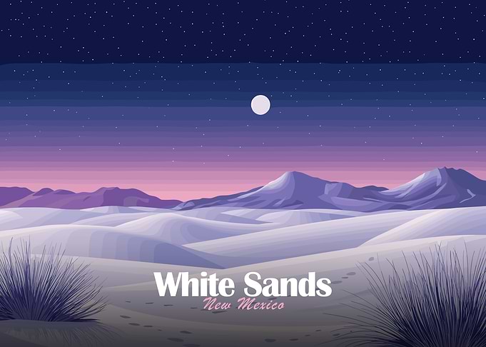 White Sands National Park Illustration