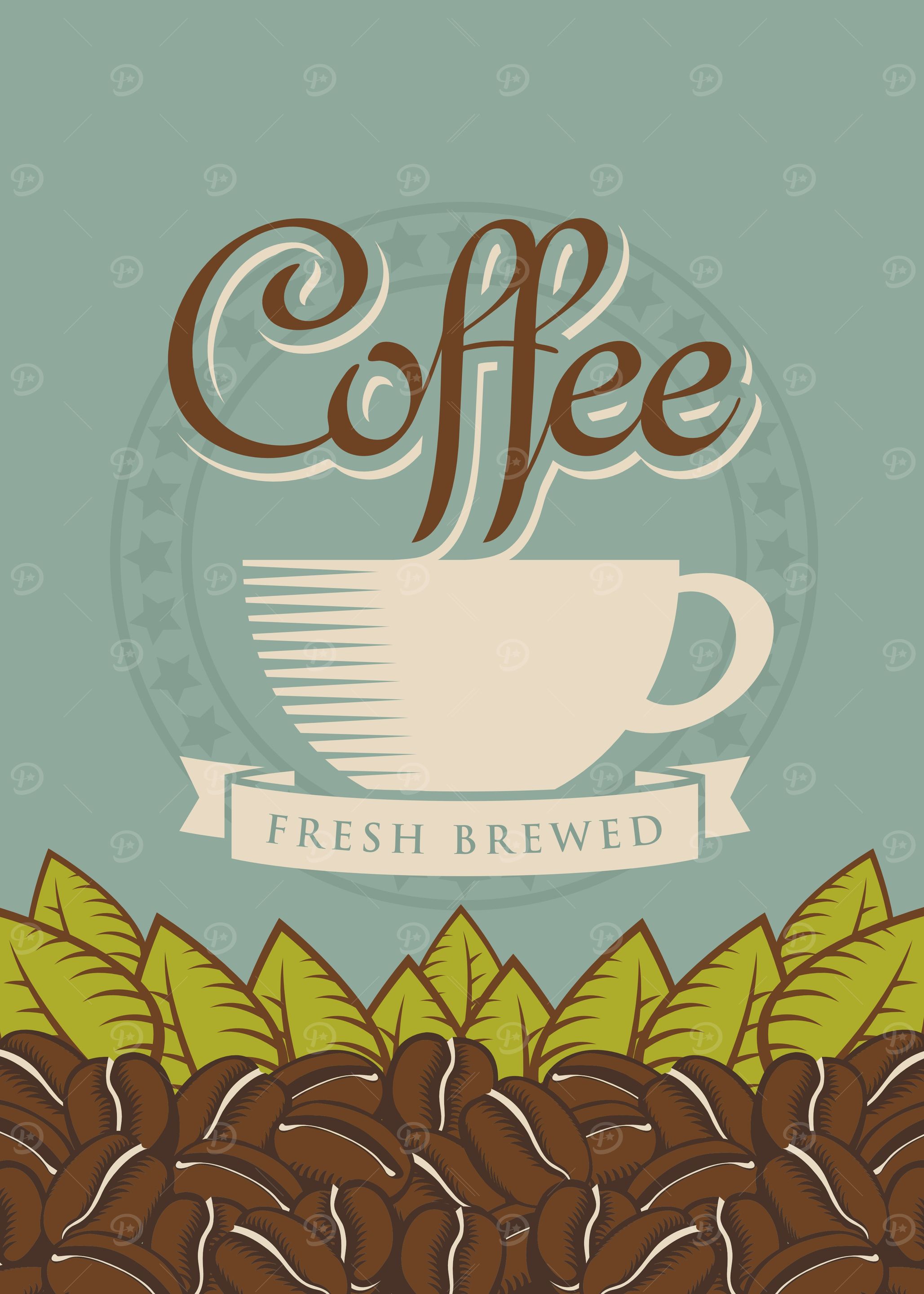 Fresh Brewed Coffee Illustration
