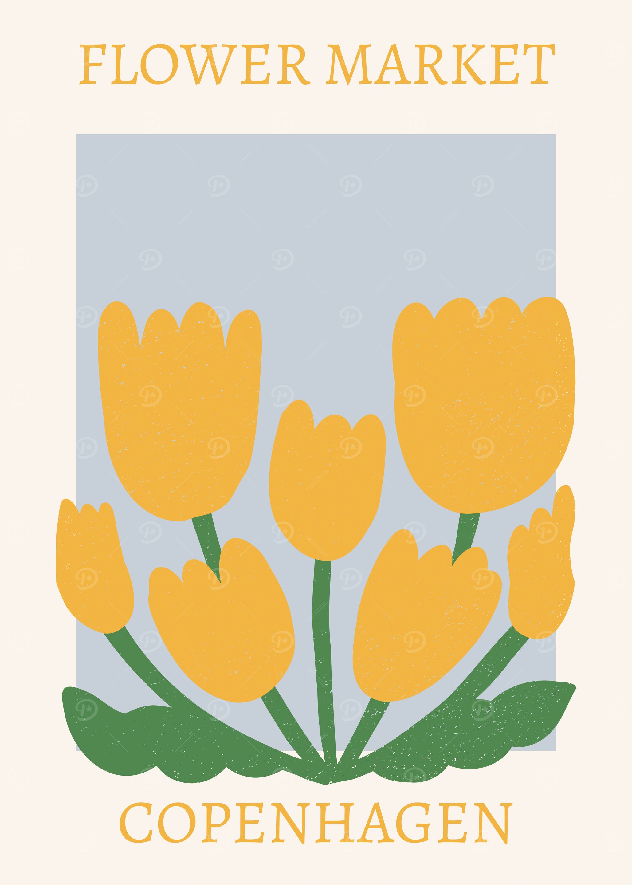 Flower Market Copenhagen Art Print