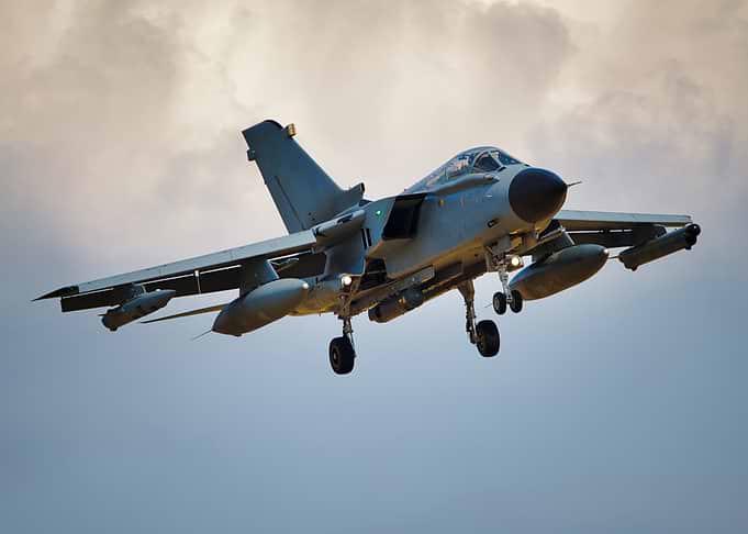 Tornado fighter jet in flight