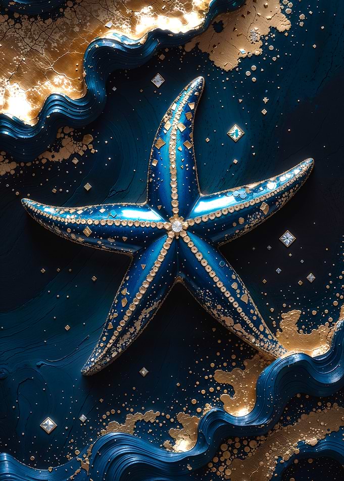 Starfish Kintsugi Art