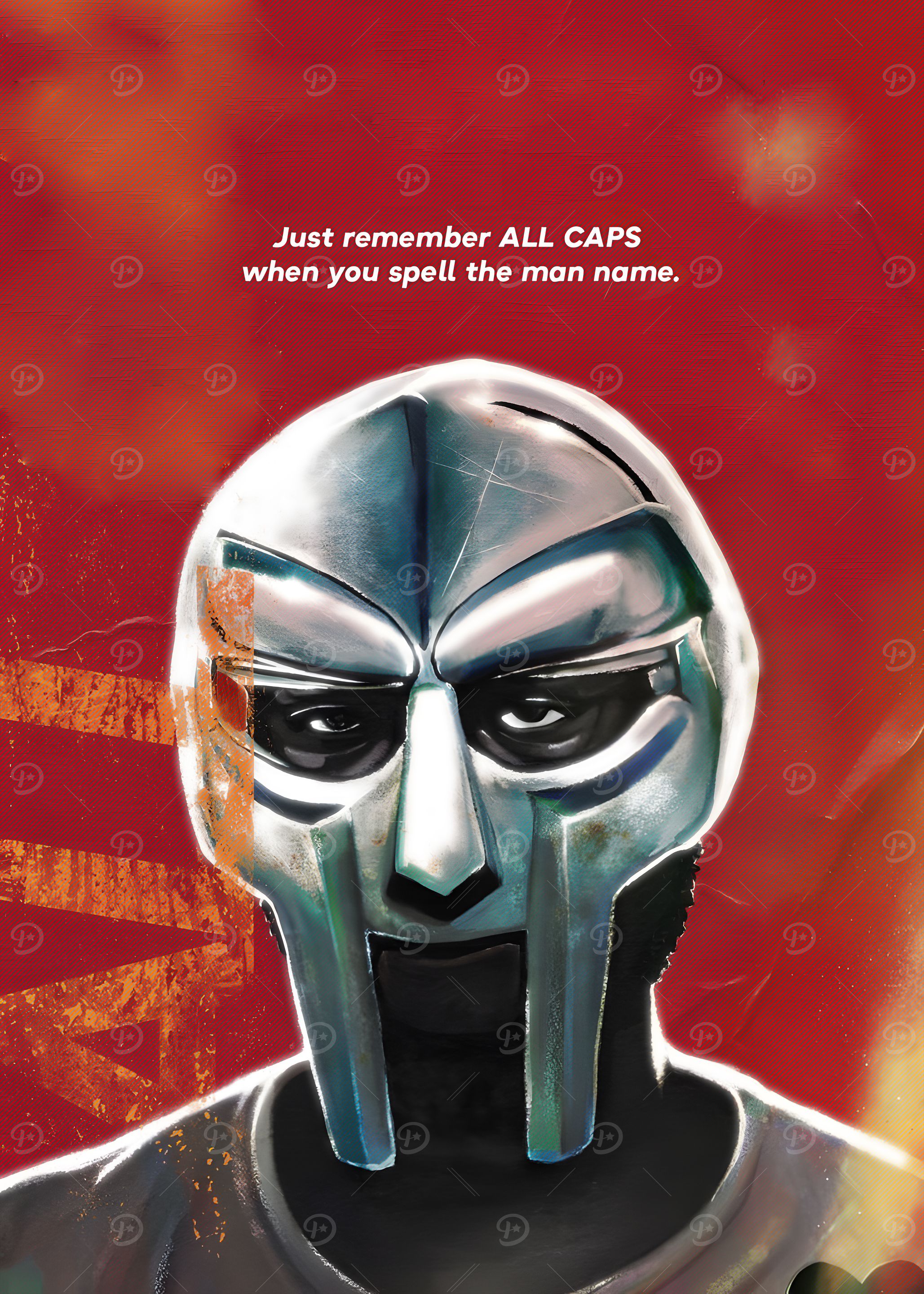 MF DOOM Illustration with Text
