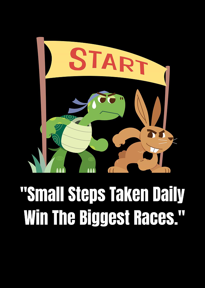 Tortoise and the Hare Race Illustration