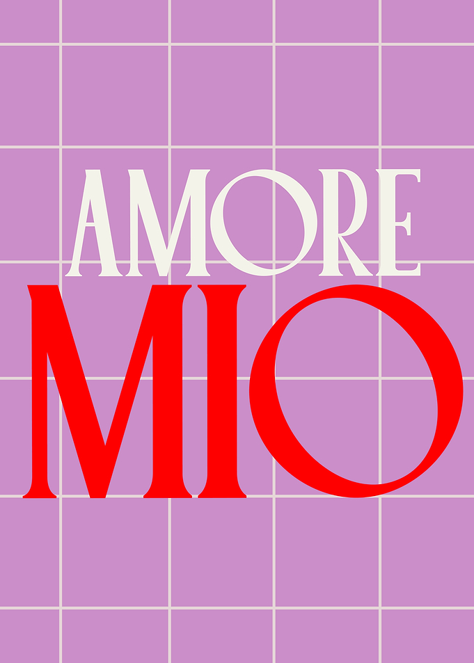 Amore Mio Text Art