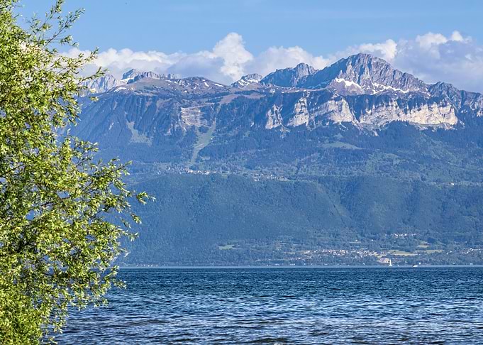 Lake Leman and the Alps