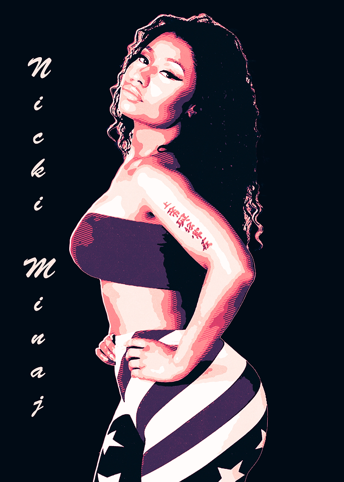 Nicki Minaj Pop Art Portrait