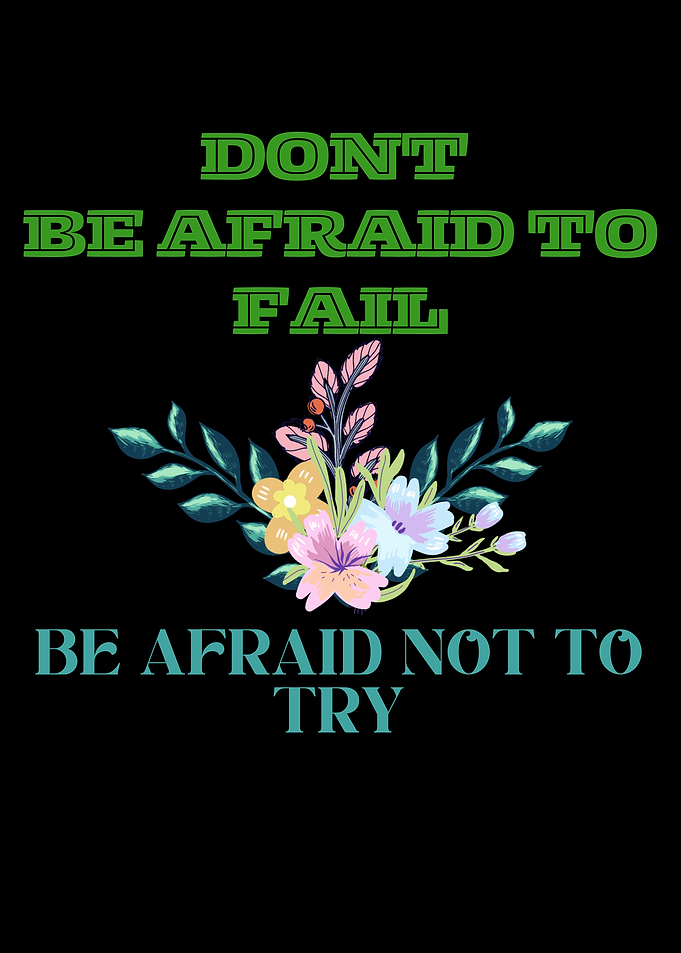 Inspirational Floral Quote on Black Background