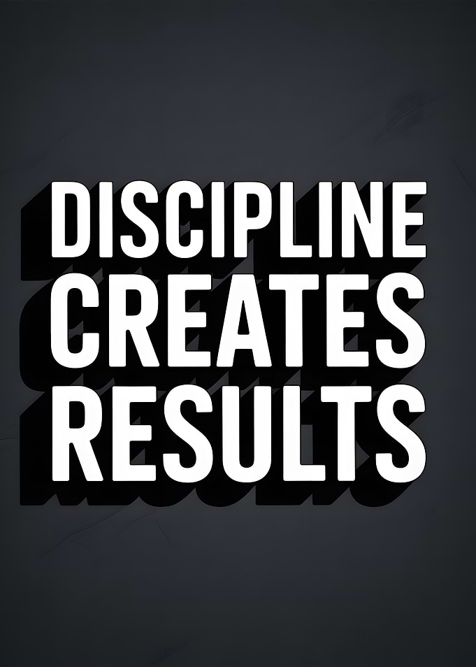 Discipline Creates Results Text Art