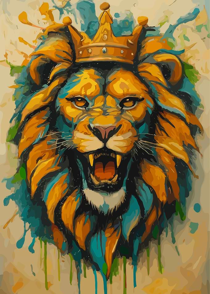 Lion King Colorful Art