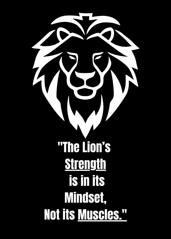 Lion Mindset Strength Inspirational Quote
