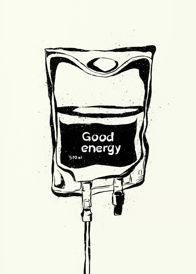 Good Energy IV Bag Illustration