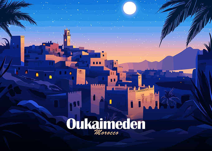 Oukaimeden, Morocco at Night