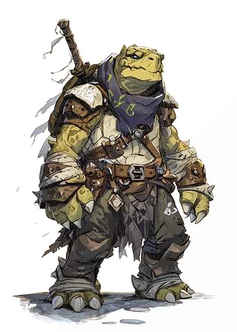 Turtle Warrior Fantasy Character Illustration