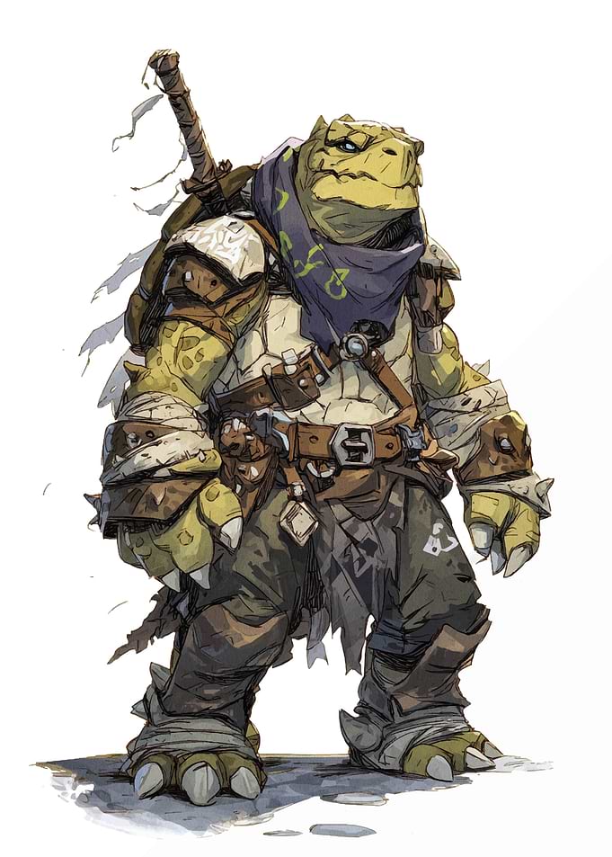 Turtle Warrior Fantasy Character Illustration